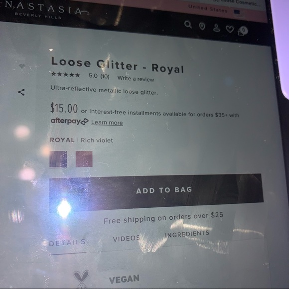 Anastasia Beverly Hills Vegan Royal Purple Loose Glitter✨ - Picture 6 of 9